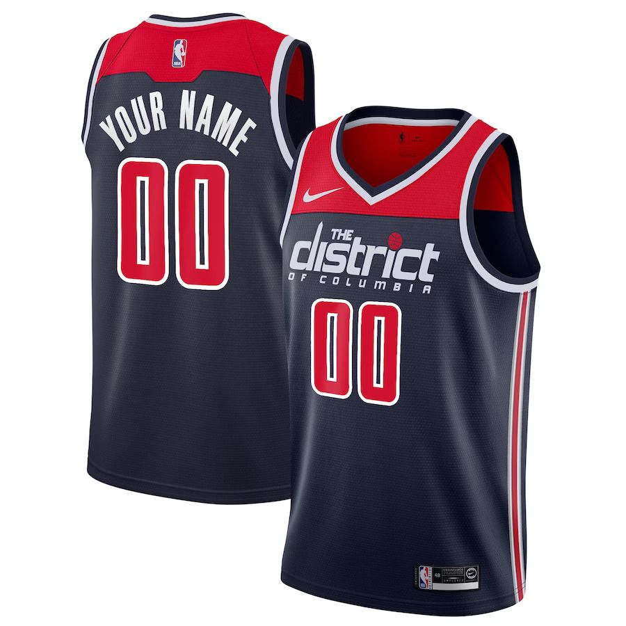 Men Washington Wizards Nike Navy Custom Swingman NBA Jersey